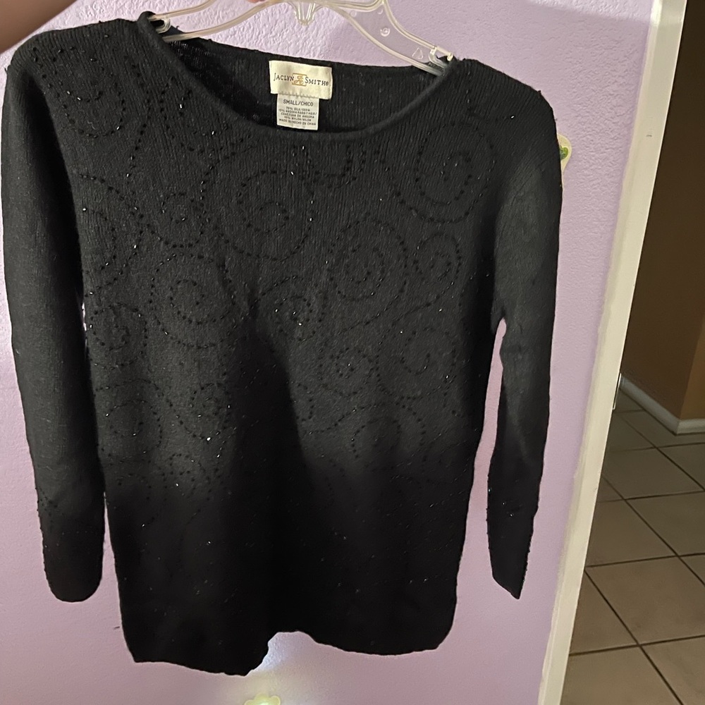 sparky black sweater !